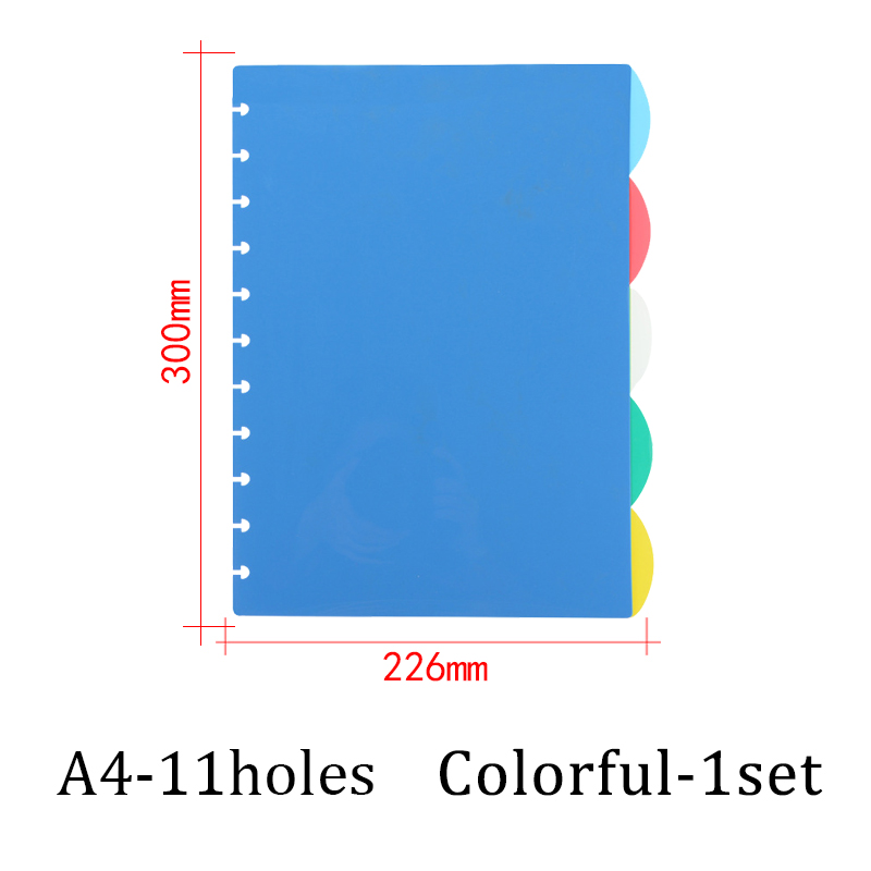 A4 Mushroom Hole Notebook File Index Page Separator Page Mushroom Planner Bookmark Page Loose-leaf Accessories Notebook Supplies: Colour