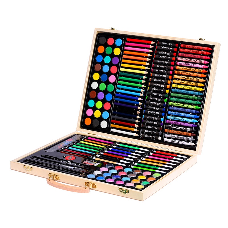 190Pcs/set Office School Supplies Educational Stationery Set For Children Painting Painting Brush For Student Study: 190pcs