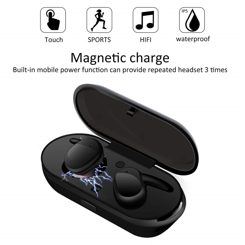 Bluetooth 5.0 Draadloze In-Ear Telefoons Standby-tijd Over 100 Uur Waterdicht Tws Oortelefoon Mini In-Ear pods Voor Ios Android