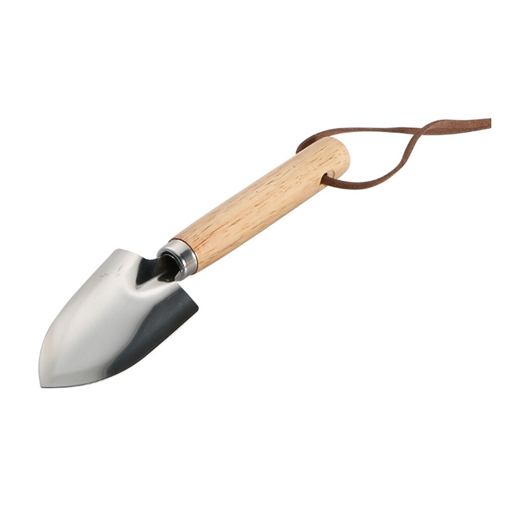 Stainless Steel Garden Shovel Flower Planting Shovel With Wooden Handle Gardening Mini Hand Tools Gardening Shovel Garden Tool: 02