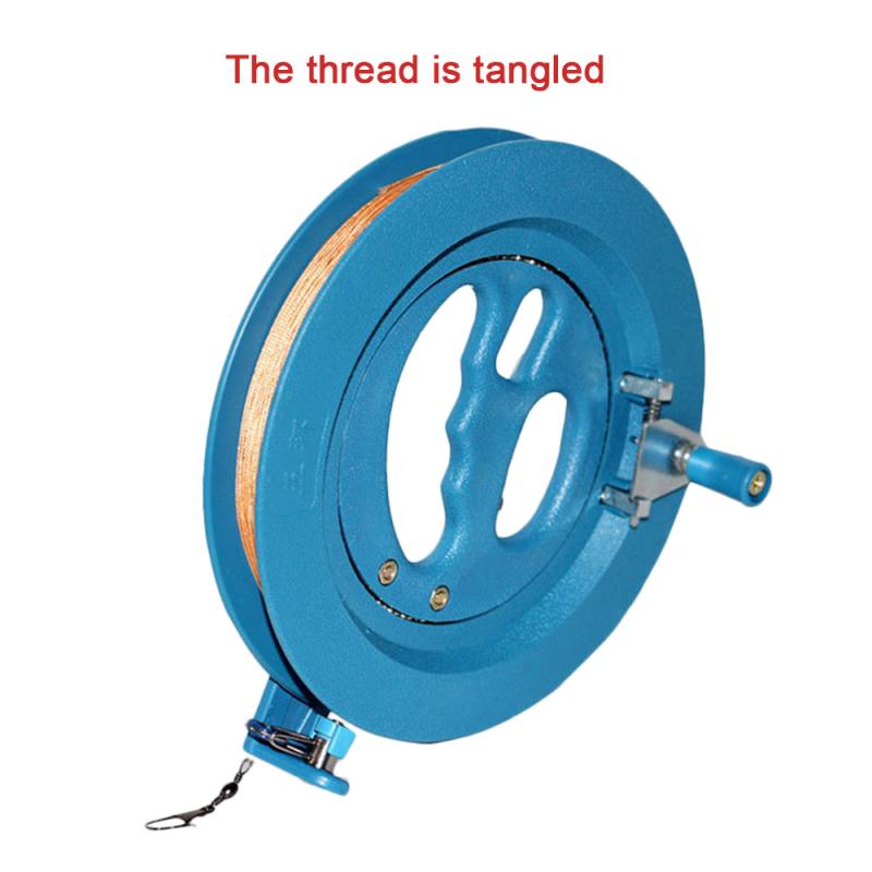 Handle Portable String Reel Outdoor Round Flying Grip Wheel 16/18cm Ballbearing Handle Accessories Kite Line Winder With Line: 16cm reel 150m line