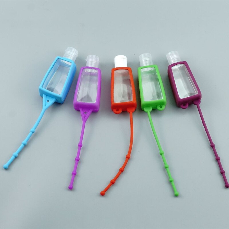 30ml Mini Hand Sanitizer Holder With Refillable Bottle Travel Portable Safe Gel Holder Hangable Liquid Soap Dispenser Containers