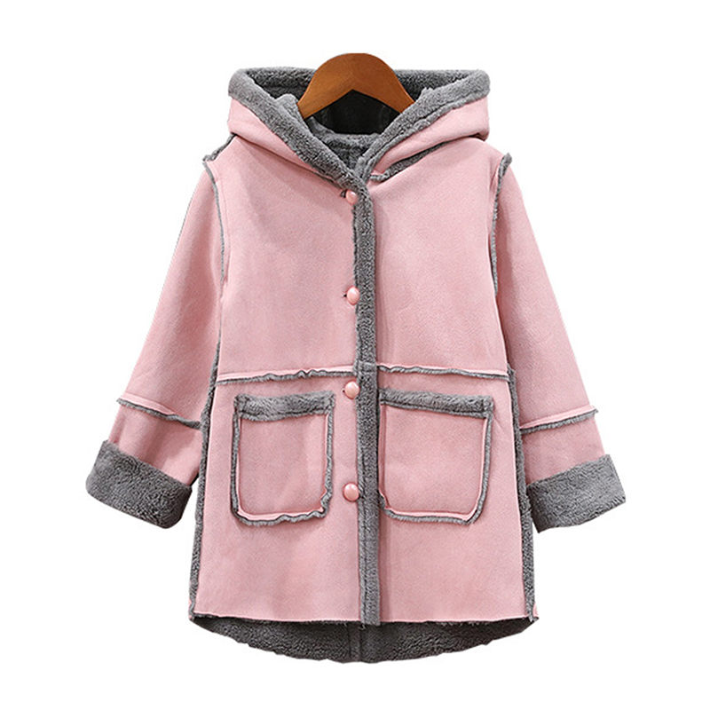 neue Herbst Winter Wolle Mantel Rosa verrotten Warme Lange Jacke Für freundlicher Mantel Mädchen Wolle Mantel Windbreaker