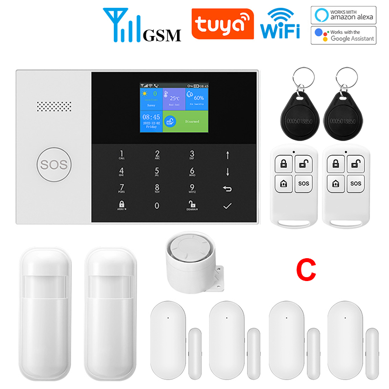 YAOSHENG Security-Protection TUYA Smart Home Alarm System 2G 433MHz WiFi GSM Wireless House App Control Sets PG105