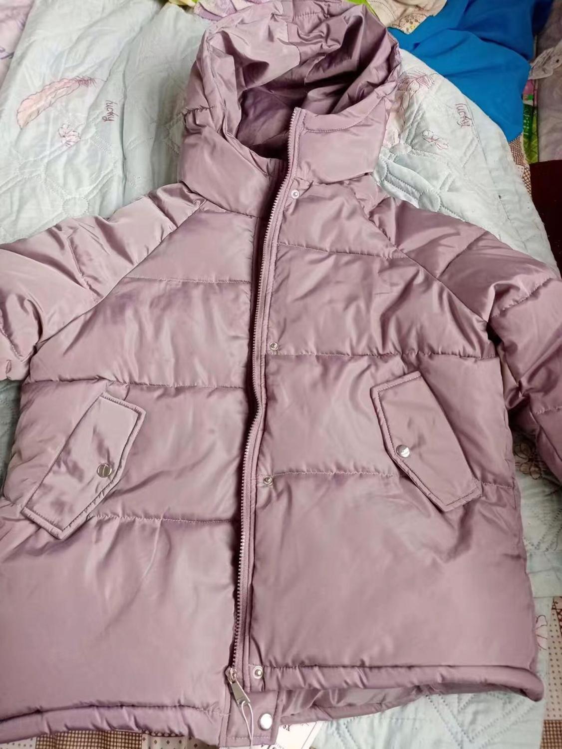 Dam vinter höstjacka bomull vadderad huva oversized lös kvinnlig tjock kappa kort solid casual damparkas