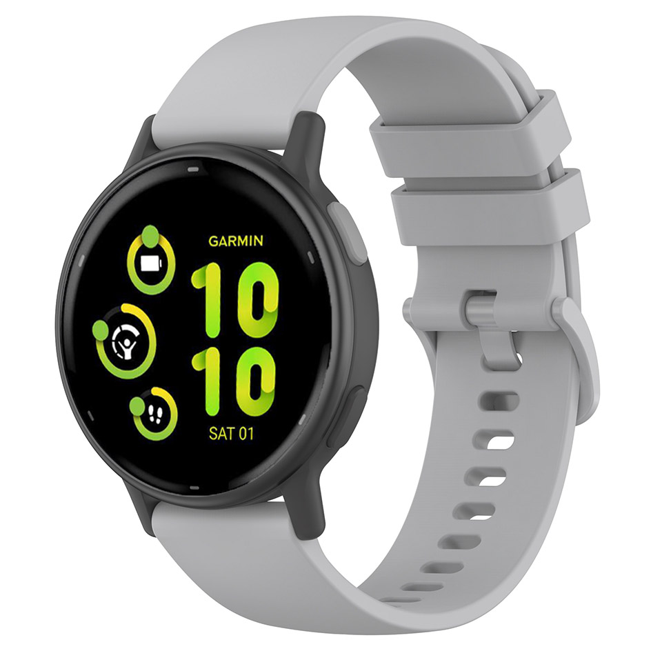 20mm rem til garmin approach  s50 /  vivoactive 5 blød silikone og holdbar ensfarvet urrem til forerunner 165/165 music