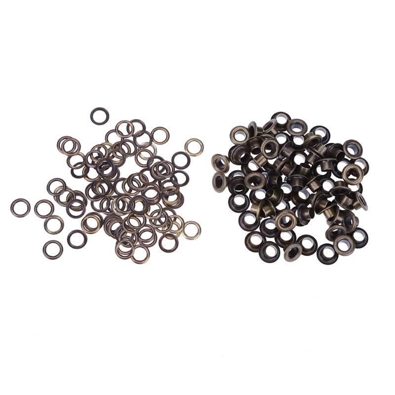 100pcs Clothes Shoes Eyelets Scrapbooking Round Total Hole Diameter 4/5/6/8mm Metal eyelets For Scrapbooking Garment Eyelets