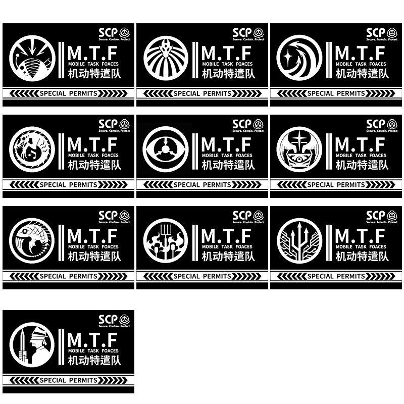 SCP Special Containment Procedures Foundation Secret Grade Access Card Mobile Task Forces Level Card Double Hard PVC Card: one set 1