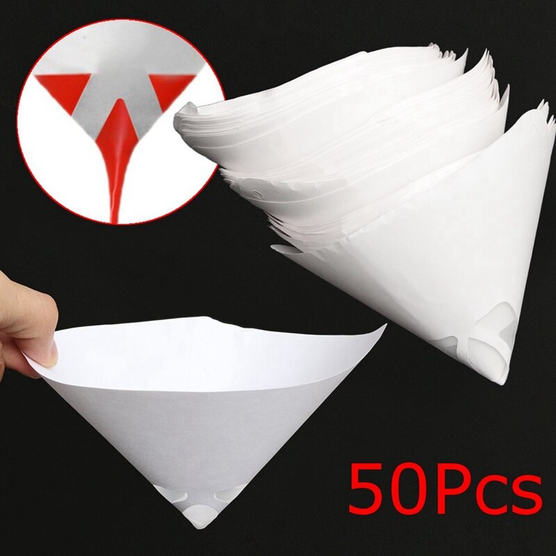 Colador de papel para pintar fino (190 micras), malla de nailon, embudo de red de filtro, 50 Uds.