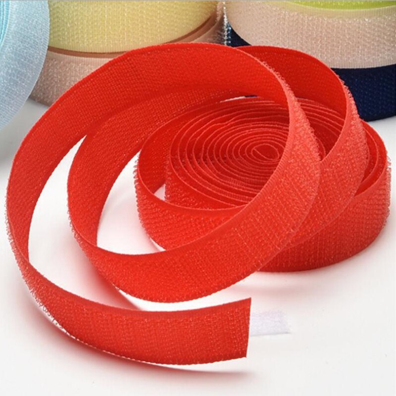 5 meter/par 20mm farverige kroge uden selvklæbende fastgørelse tape krog og løkke nylon magisk tape kabelbindere gør-det-selv-tilbehør