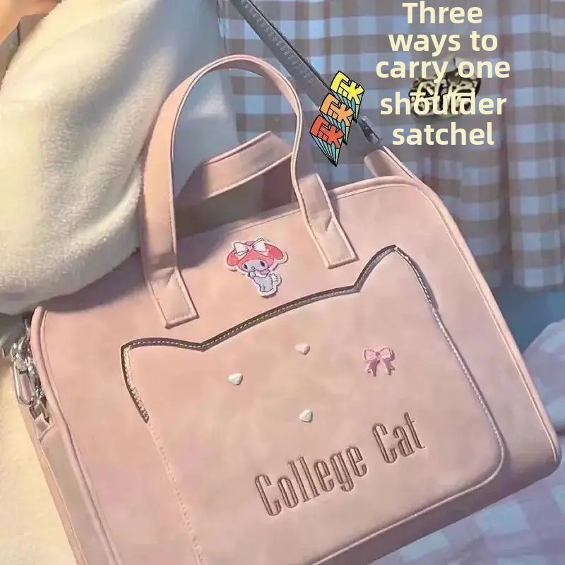 Torba na laptopa damska stylowa odpowiednia dla 14 Apple Asus torebka biznesowa torba na komputer na jedno ramię wysokiej jakości materiał Made in Chi: Beżowy