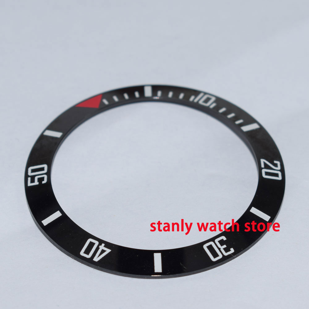 39.8Mm Zwarte Keramische Bezel Horloge Bezel Insert Kit Fit Automatisch Uurwerk Horloge