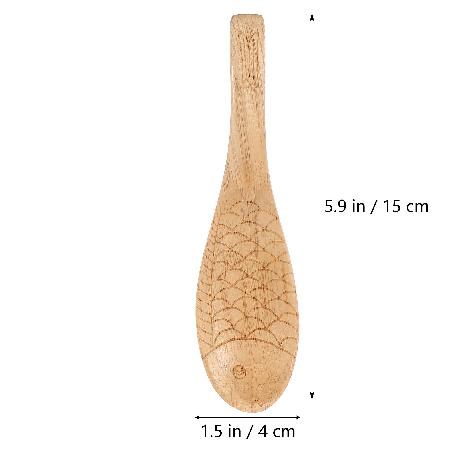 2 stuks houten lepels vispatroon schep houten soeplepel keukenbenodigdheden schep soeplepel serveerlepel