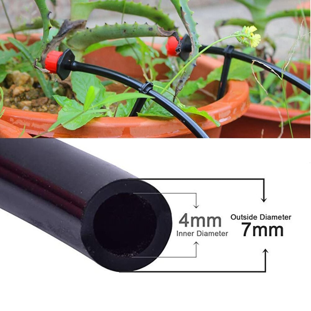 5m 3/5mm 4/7mm 8/12mm Hose PVC Micro Drip Irrigation Tube Plants Sprinkler Pipe Greenhouse Agriculture Micro Irrigation Hose