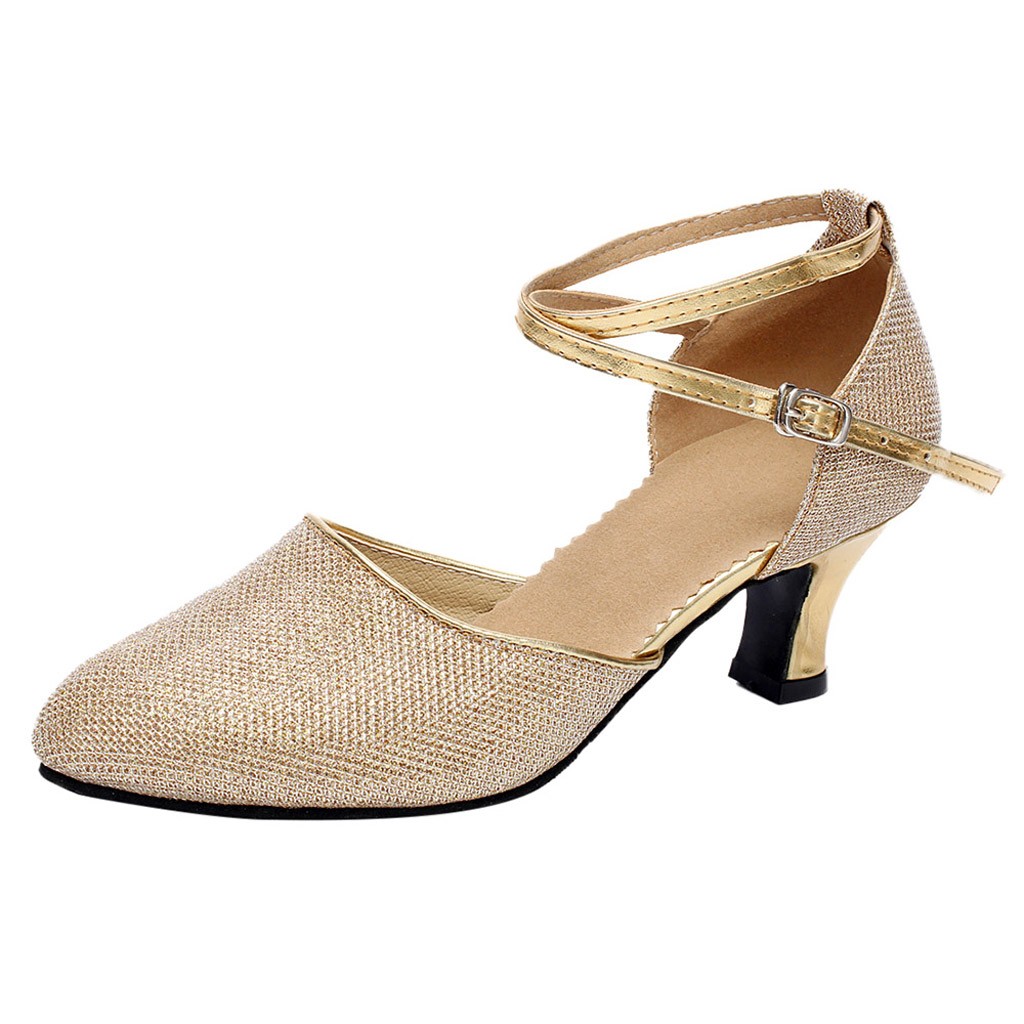 Vrouwen Professionele Dansschoenen Ballroom Dansschoenen Dames Latin Dans Schoenen Hakken 5 Cm/7 Cm # g4: Goud / 6.5