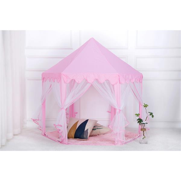 Princess Castle Play House Large Outdoor Kids Play Tent for Girls Pink Garden Folding Play Tent Kids Balls Pool Playhouse