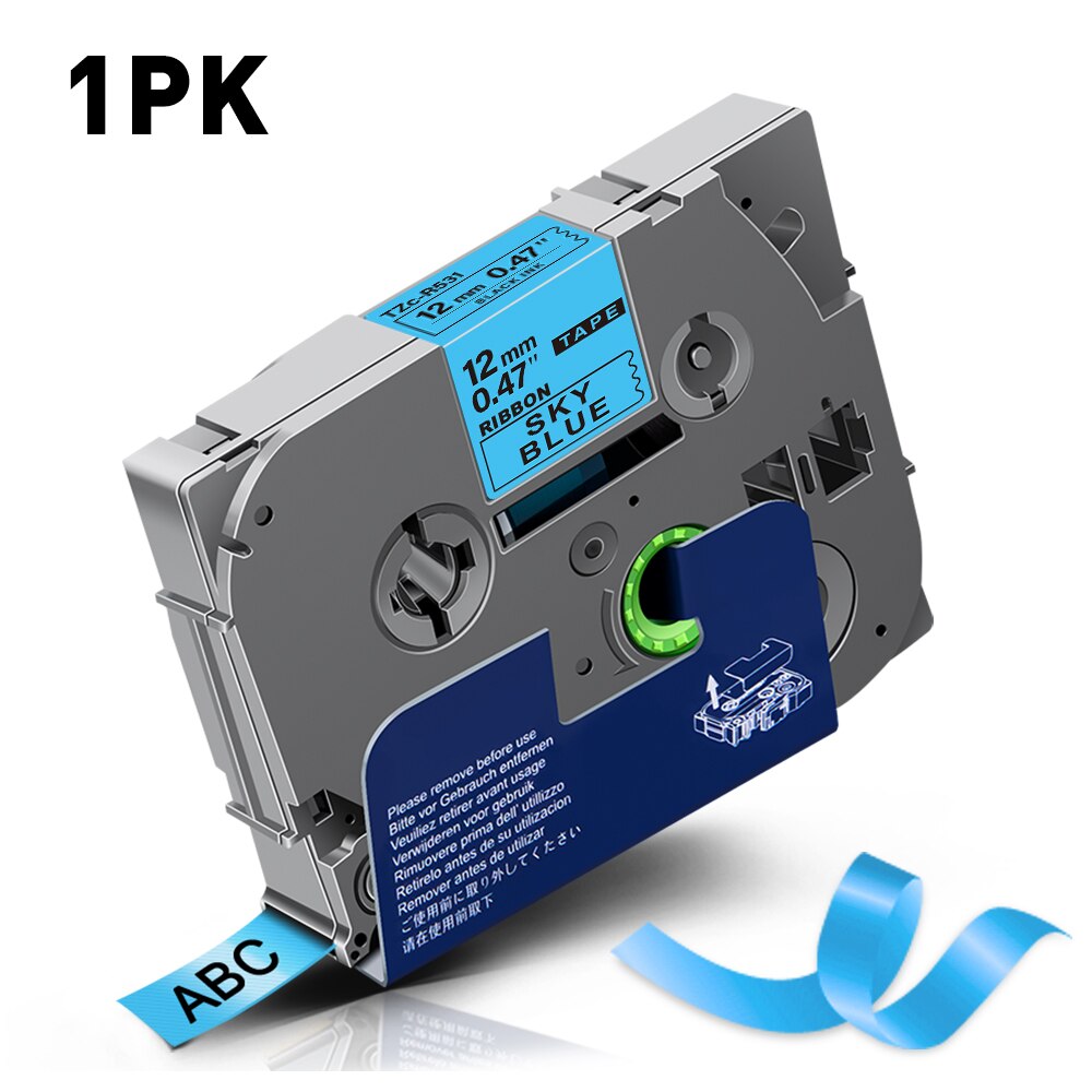 5PK satyna taśma wstążkowa dla brata upiększyć taśma RE34 RN34 R234 RW34 R231 12mm dla brata PT drukarka etykiet PT-H110 PTE100 D600: 1PK R531