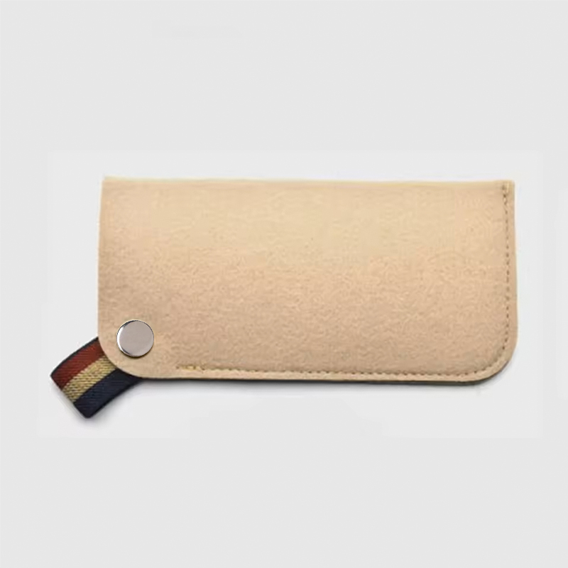 Saco portátil de feltro de lã para óculos de leitura estudante óculos de sol bolsa ao ar livre portátil saco de óculos de sol para óculos saco de cartão de identificação: Vermelho