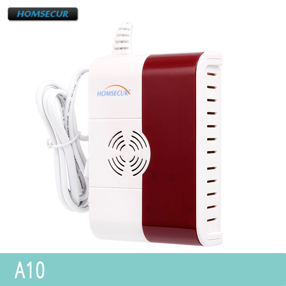 HOMSECUR 433MHz Home Alarm Accessories(Flash Siren/Smoke Sensor/IP camera/Glass Sensor,A19 etc. ) For Our Home Alarm Systems: Gas Sensor A10