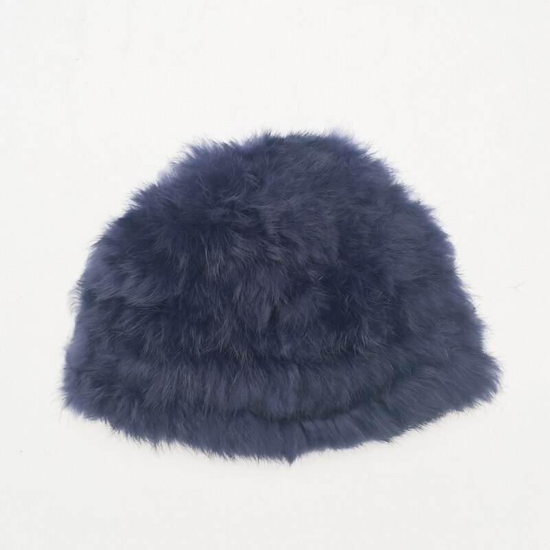 Luxury Girls Outdoor Winter Faux Fur Knitted Beanies Hats Woolen Fluffy Thick Warm Caps Women Fur Hats: F