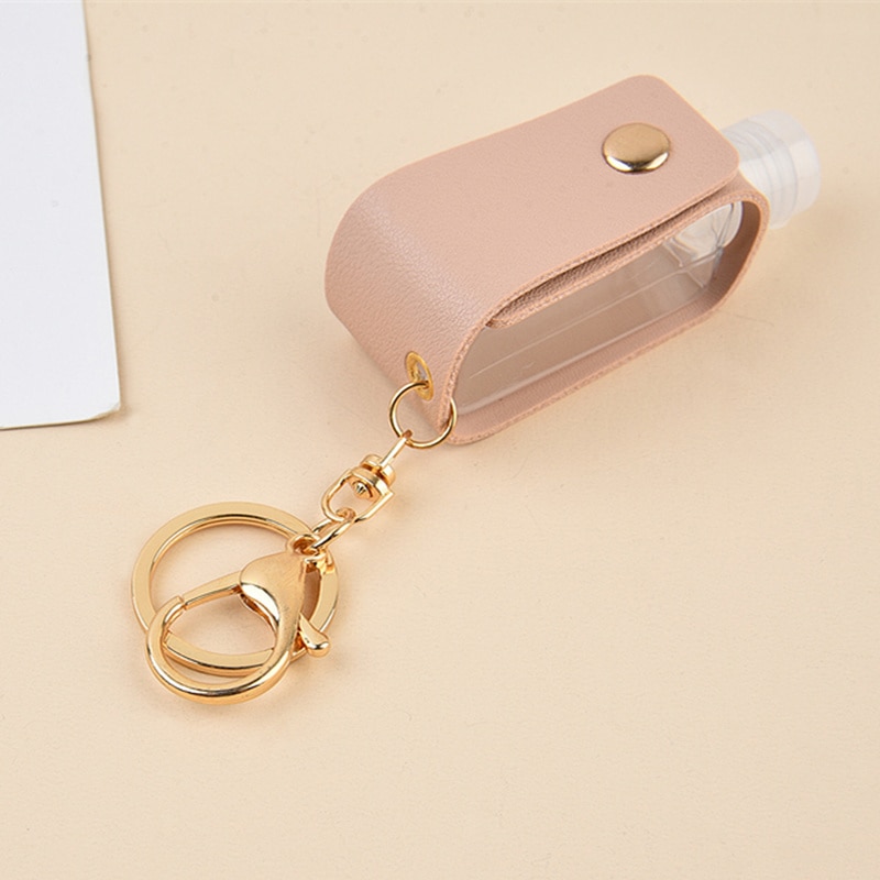 1Pcs Mini Portable Hand Sanitizer Bottle Keychain Holder Empty Refillable Travel Bottles Flip Cap Soap Containers With Keyring