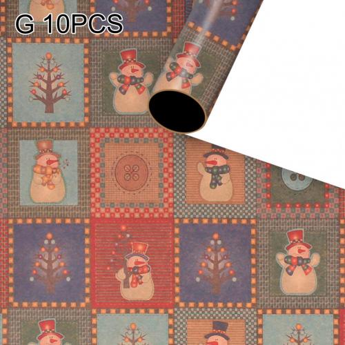 Papeles para envolver dulces, 8 estilos, 10 piezas, elementos de Navidad, prácticos, ecológicos para niños: G