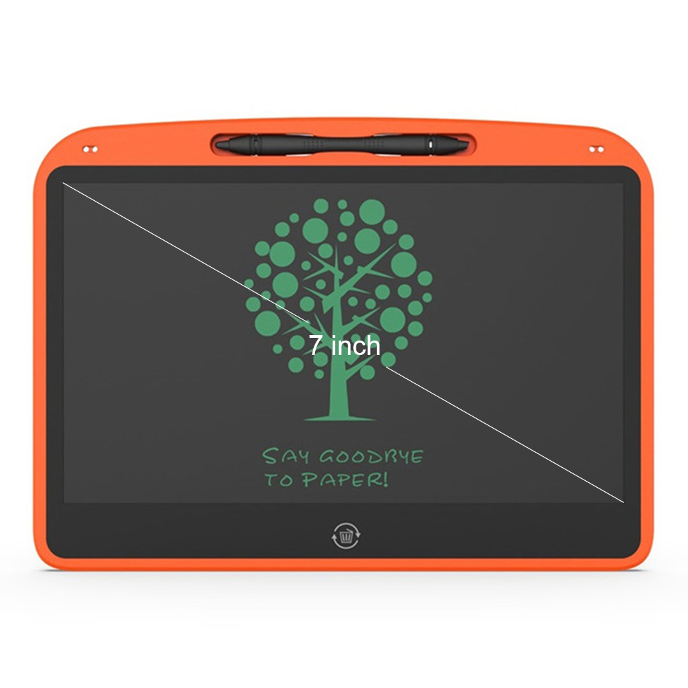 7/13.5 Inch Big Size Electronic Drawing Board LCD Screen Writing Tablet Digital Graphic Drawing Tablets Electronic Handwriting: 7 inch --orange