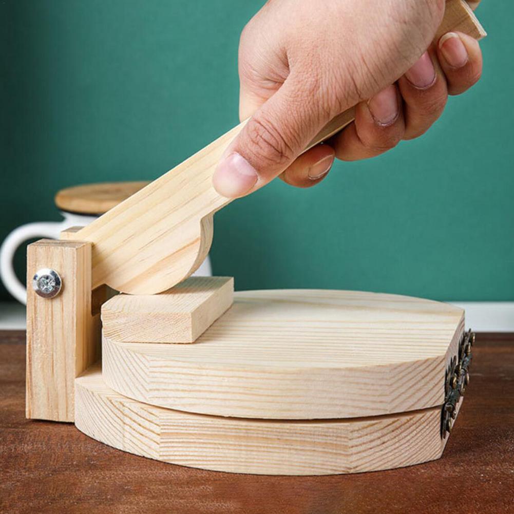 Wooden Tortilla Press Dumpling Skin Maker Tools Presser Chapati Roti Taco Corn Maker Pressing Tool For Kitchen Accessories