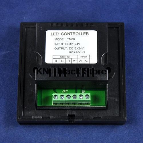 Led RGB Touch Panel controller wall mounted controller for led strip, DC 12V-24V max 4A*3 channels