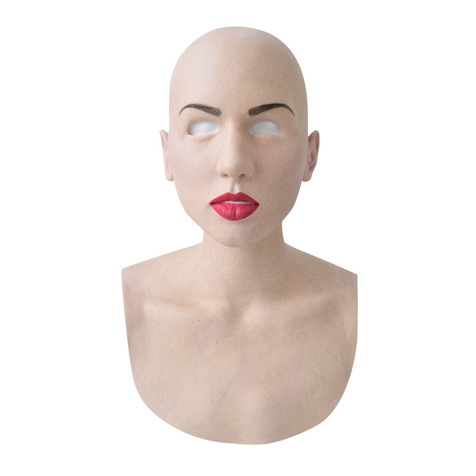 Volledige Latex Masker Voor Halloween Cosplay Met Hals Volledige Hoofd Griezelige Rimpel Vrouwen Gezicht Masker Latex Masker Cosplay Party Props maskers: Default Title