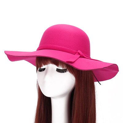 Sombrero de ala ancha para mujer, sunora fedora de bolos para adultos, retro, Chapeu, Sombrero, placa flexible de lana de imitación, gorila,: 5