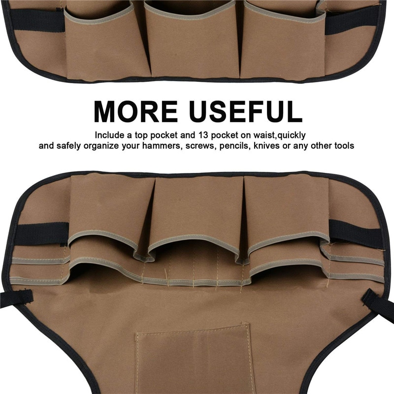 Herramienta cinturón ajustable impermeable Oxford paño herramientas delantal trabajo jardín delantales