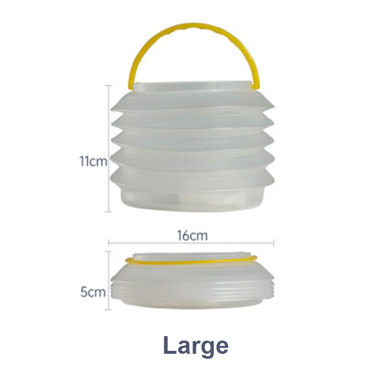 Vouwen Pen Wasmachine Borstel Wassen Emmer Transparante Plastic Draagbare Verf Borstel Emmer Borstel Vat Gratis Sponzen: 11X16cm