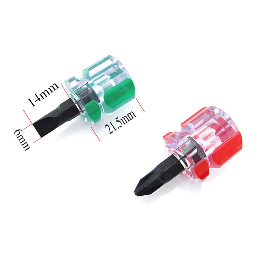 2 Pcs 6X14 Mm Kids Mini Reparatie Tools Schroevendraaier Anti Slip Phillips Schroevendraaier Bits Single Side
