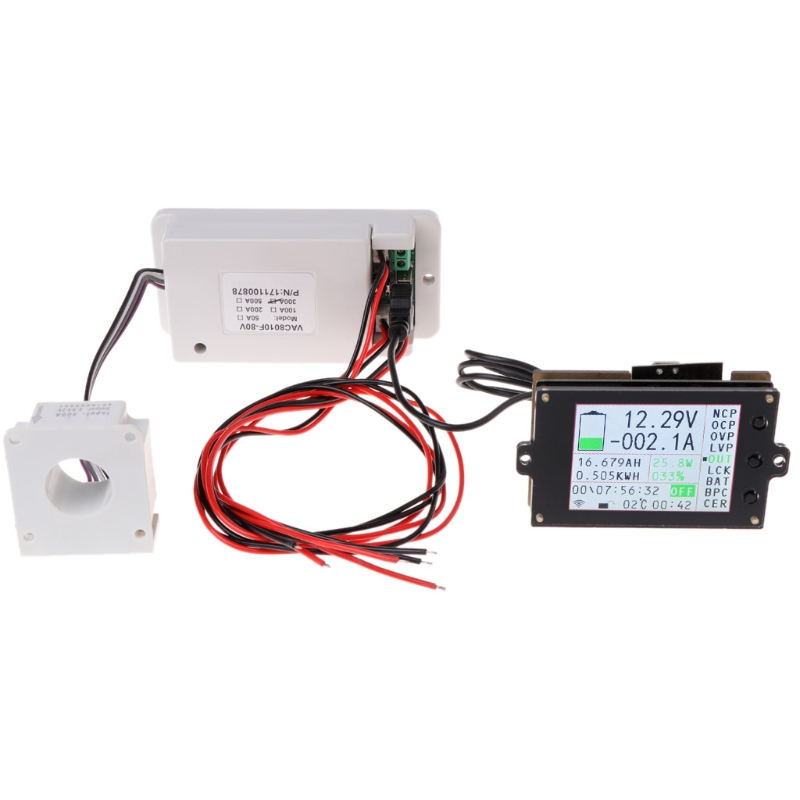 Draadloze Multifunctionele Voltmeter Ampere Meter Dc 0-80V 0-300A Met Hall Sensor