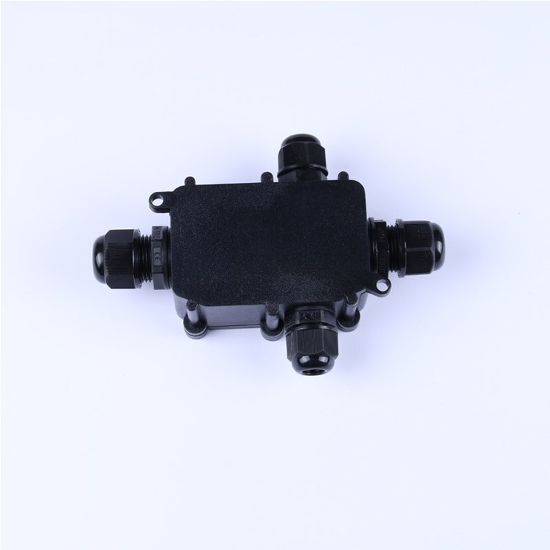 IP68 Black White Transparent Waterproof Plastic Outdoor Cable Wire Connector Gland Electrical 4-Cable Junction Box with Terminal: Type 5  FSH0039
