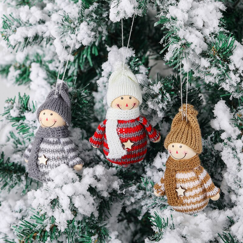 1 pièce mignonne poupée ange de noël ornement d'arbre de noël décoration de noël pour la maison