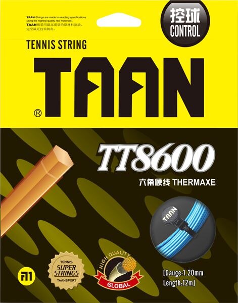 1pc TAAN TT8600 THERMAXE poliester tenis ciąg 1.2mm sześć-anioły tenis ciąg 12m regulacja mocy szkolenia rakieta tenisowa ciąg: Niebieski
