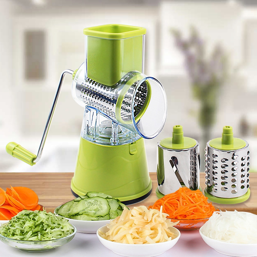 Beemsk handmatige groentesnijder, multifunctionele groente- en fruitrasp, snijmachine, multifunctionele rasp