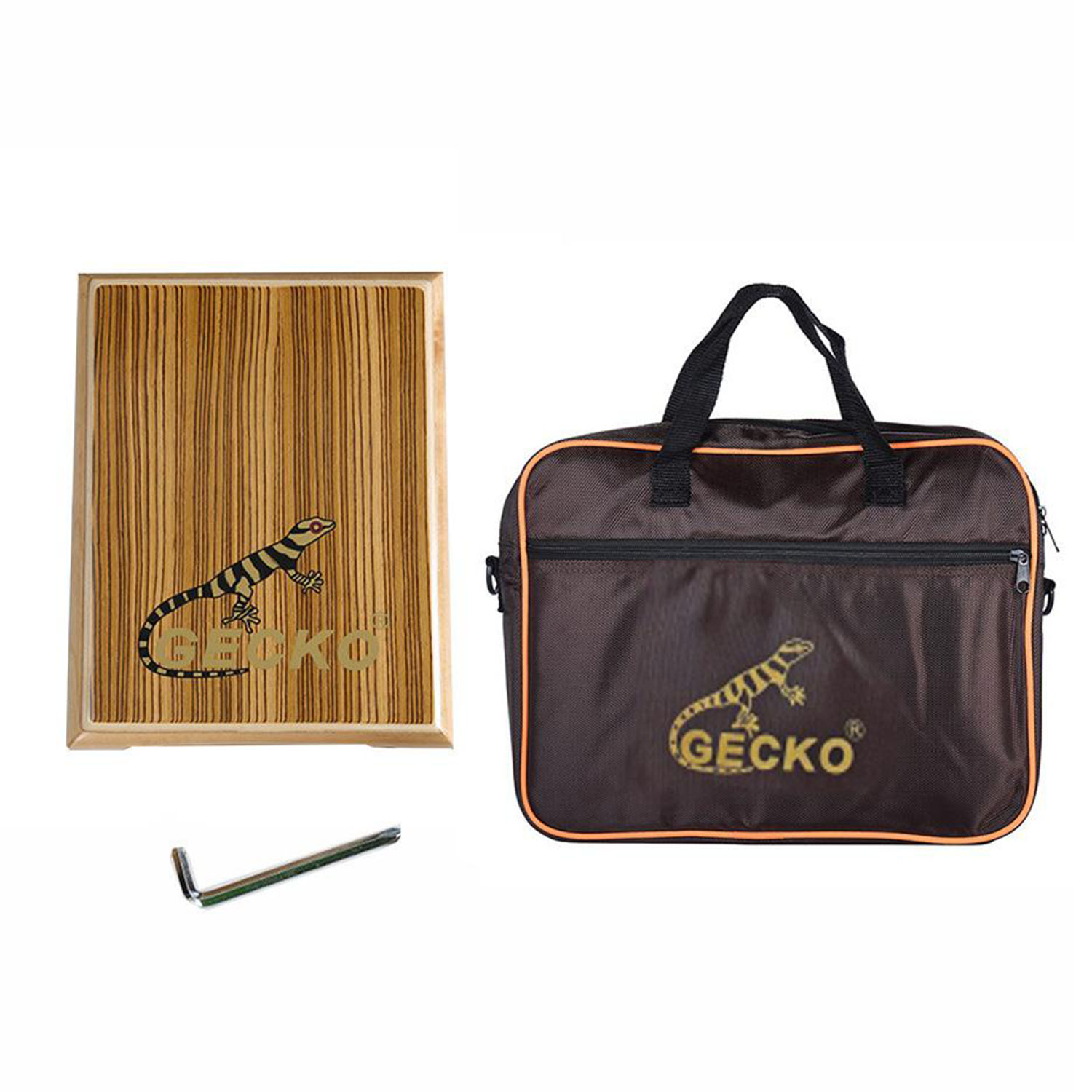 Wooden Flat Hand Drum Box Drum Cajon Drum Travel Compact Percussion Instrument with Adjustable Wrench Carrying Bag: PAD-2 with bag