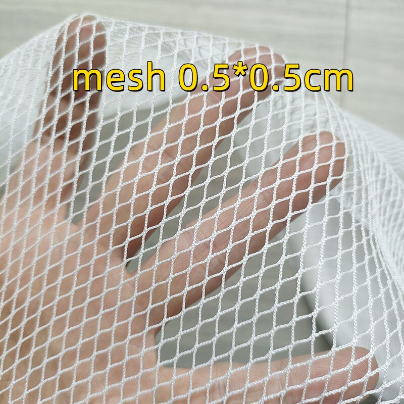 Small grid fishing net stake net Breeding nets Crop protection net Balcony isolation Multifunction nylon network hand net: grid  0.5x0.5cm / 2x3m