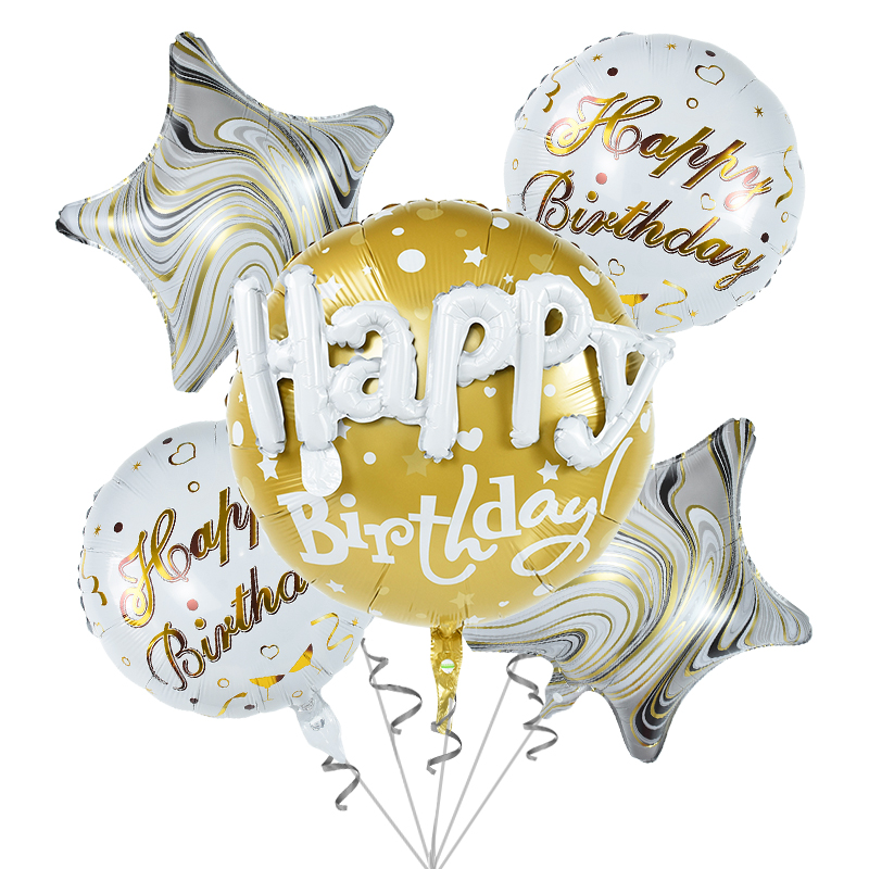 5 stk/sett bursdagsfest ballonger runde hjerte folie heliumballonger bryllup valentinsdag elsker deg dekorasjonsutstyr: Smaragd