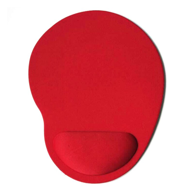 Effen Kleur Muis Pads Eva Armband Comfortabele Muizen Mat Pols Protector Computer Pc Laptop Gamer Antislip Mousepad Mat: red