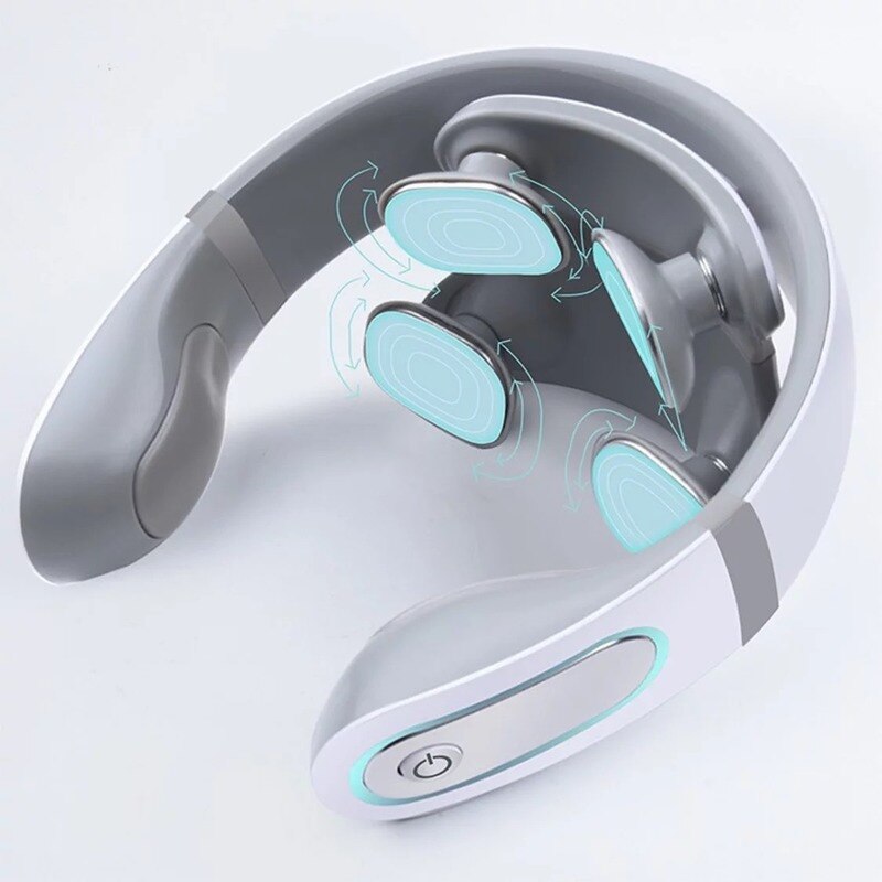 Wireless Electronic Neck Massager 4D Shiatsu Cervical Massager Stiff Neck Massage Health Care Therapy Pulse Pain Relief