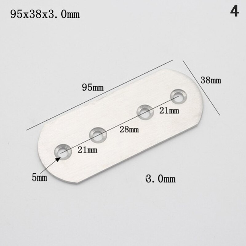 1/2/10pcs Stainless Steel Connector of Straight Iron Sheet Angle Cabinet Corner Code: 95x38x3mm