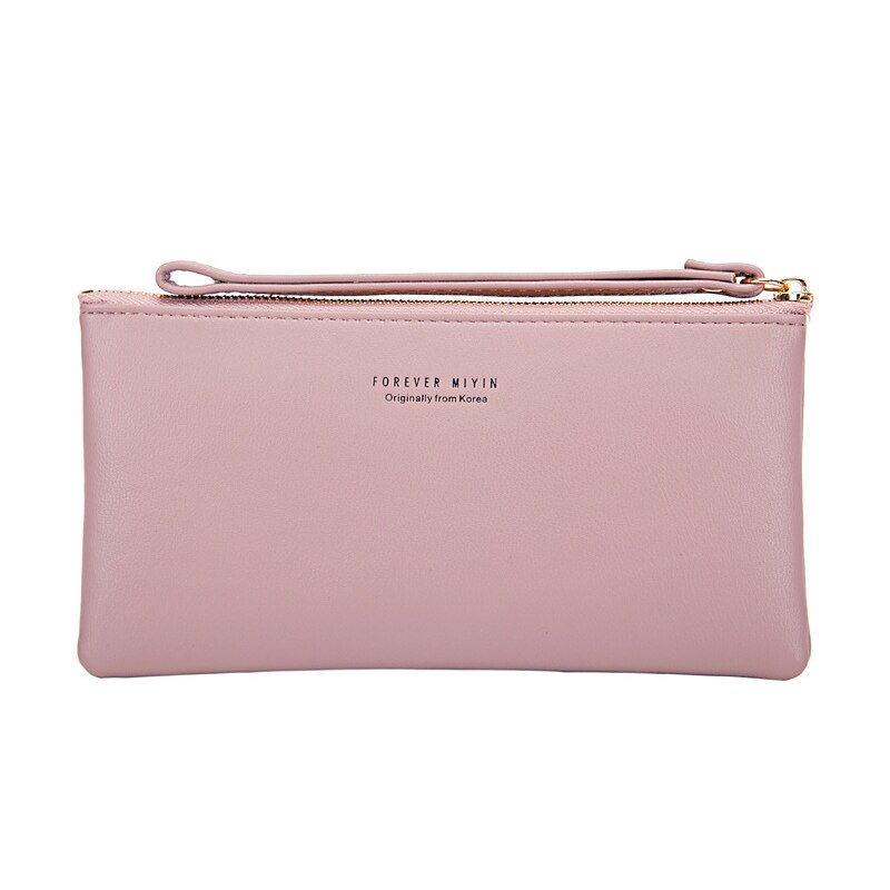 Transparante Tastbaar Telefoon Pocket Lange Clutch Portefeuilles Voor Vrouwen Pu Leer Vrouwelijke Portemonnee Dames Koppelingen Card Purse: Dk Pink