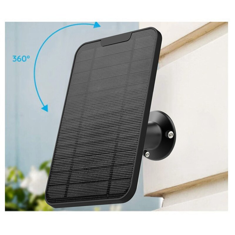 Solar Panel Charging for Camera Cable Supply for Wireless Outdoor Waterproof Security Camera Non-Stop Charging
