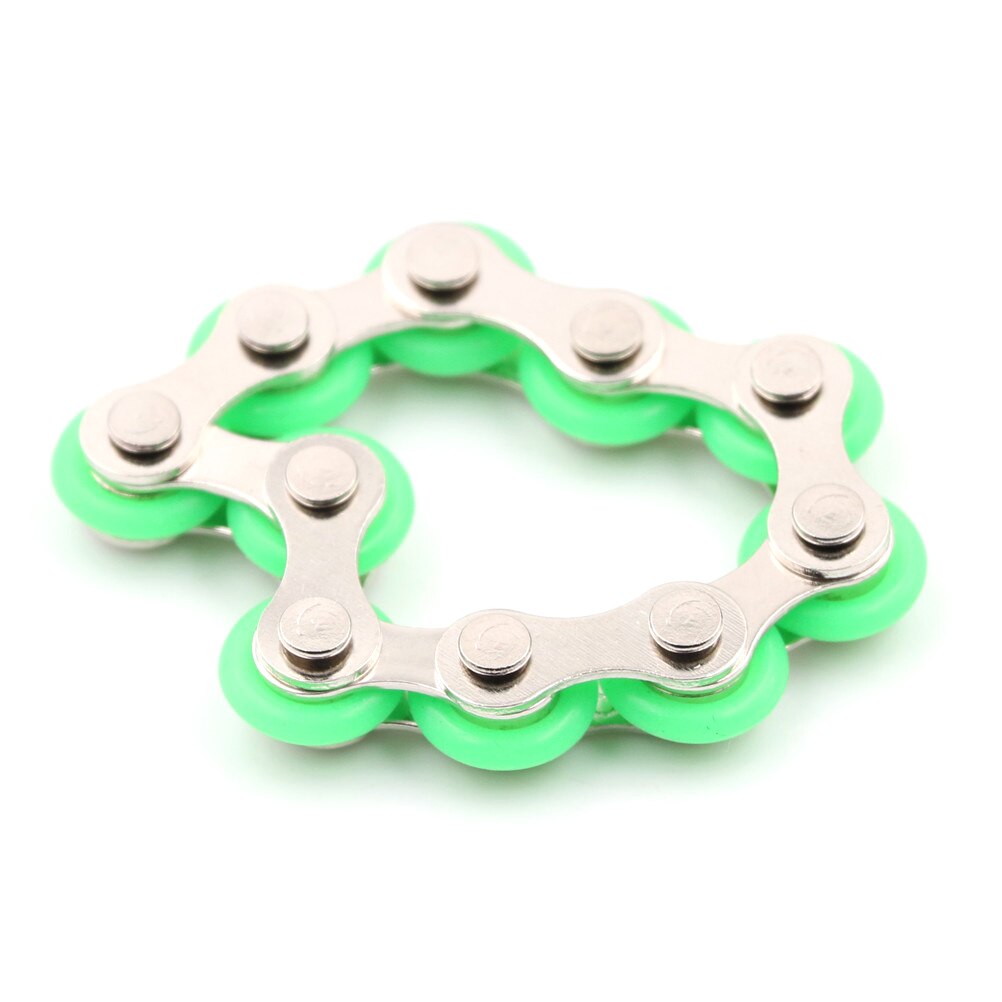 Fidget spinner armbånd til autisme og adhd chaney fidget legetøj anti stress legetøj til børn / voksen / studerende cykelkæde: Grøn