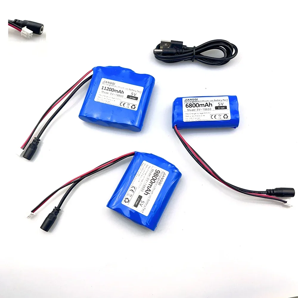 5V 18650 Lithium Battery 1s2p 1s3p 1s4p for Microcontroller LED Outdoor Light Bluetooth Speaker Audio Backup Power Supply