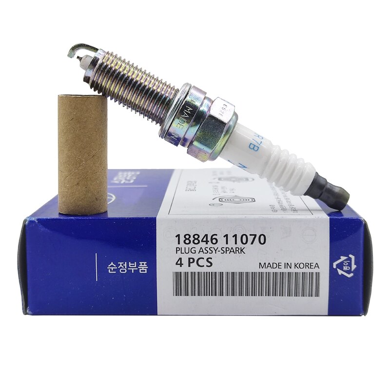 4pcs/lot 18846-11070 SILZKR7B11 Iridium Spark Plugs For Hyundai Elantra IX35 Sonata 8 1884611070 SILZKR7B-11 18846 11070